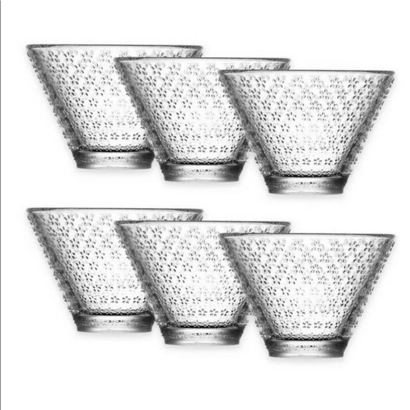 La Rochere Other - La Rochere Set of 6 Star 8 Oz Fruit Cups Embossed